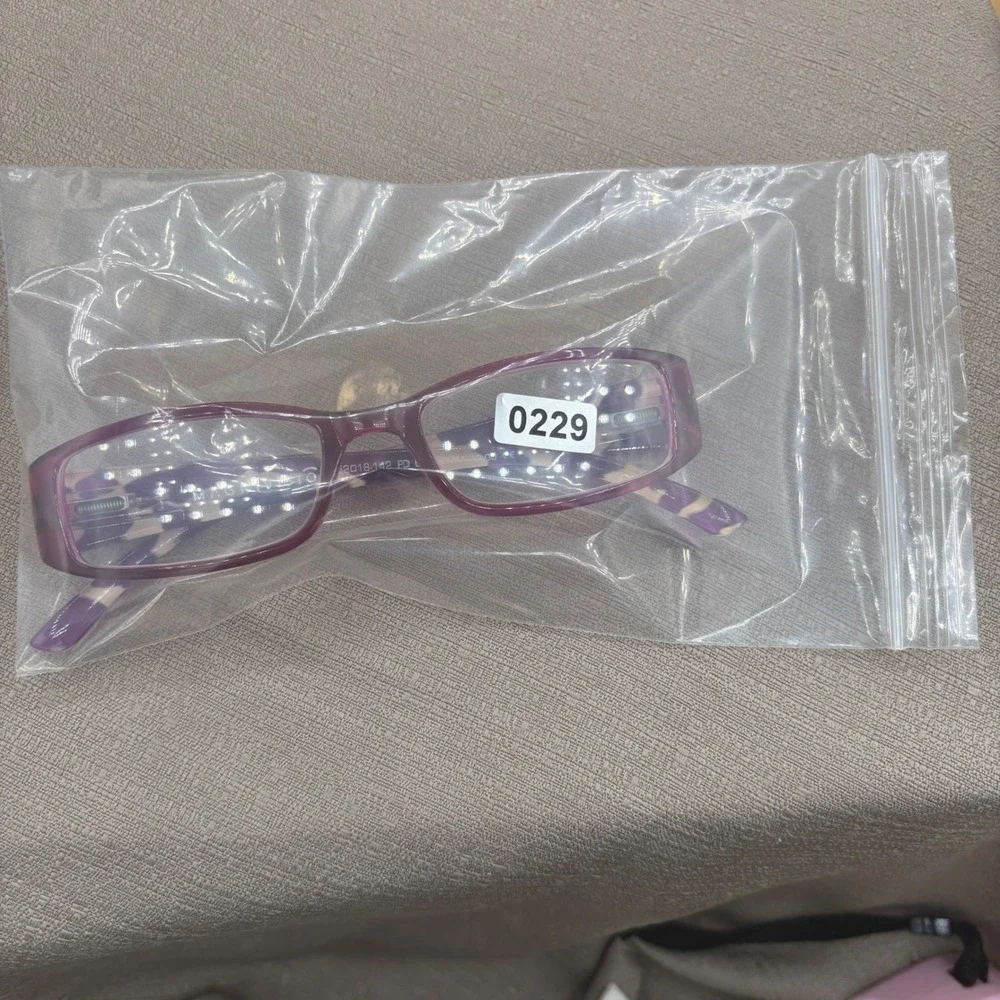 Magnivision Reading Glasses Womens +2.00 Purple Giraffe Print Excellent Y2K Chic